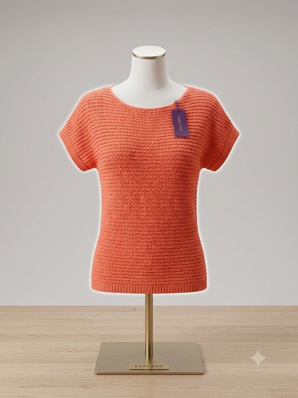 Lascana Women's Coral Short-Sleeve Knit Top